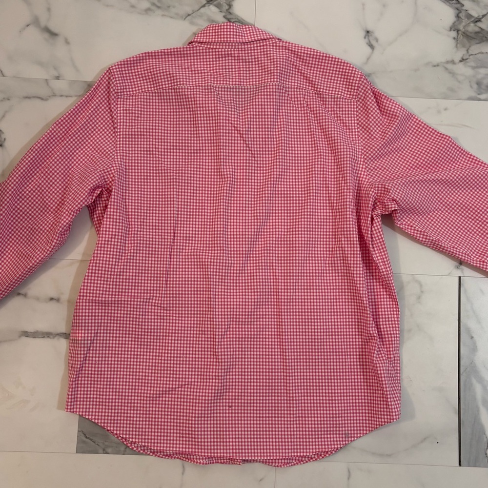 Chaps Pink Gingham Button Down Shirt - image 5